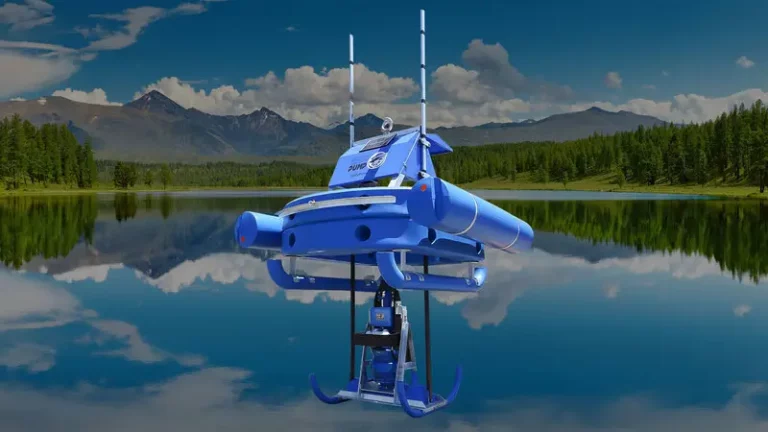 Sondas de dragado - Sonda de dragado sobre fondo de una laguna