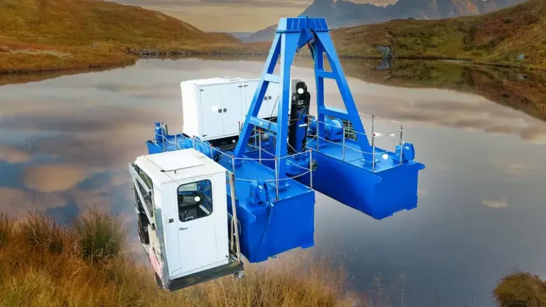 Equipo de dragado autónomo - Equipo de dragado autónomo sobre fondo de un cuerpo de agua